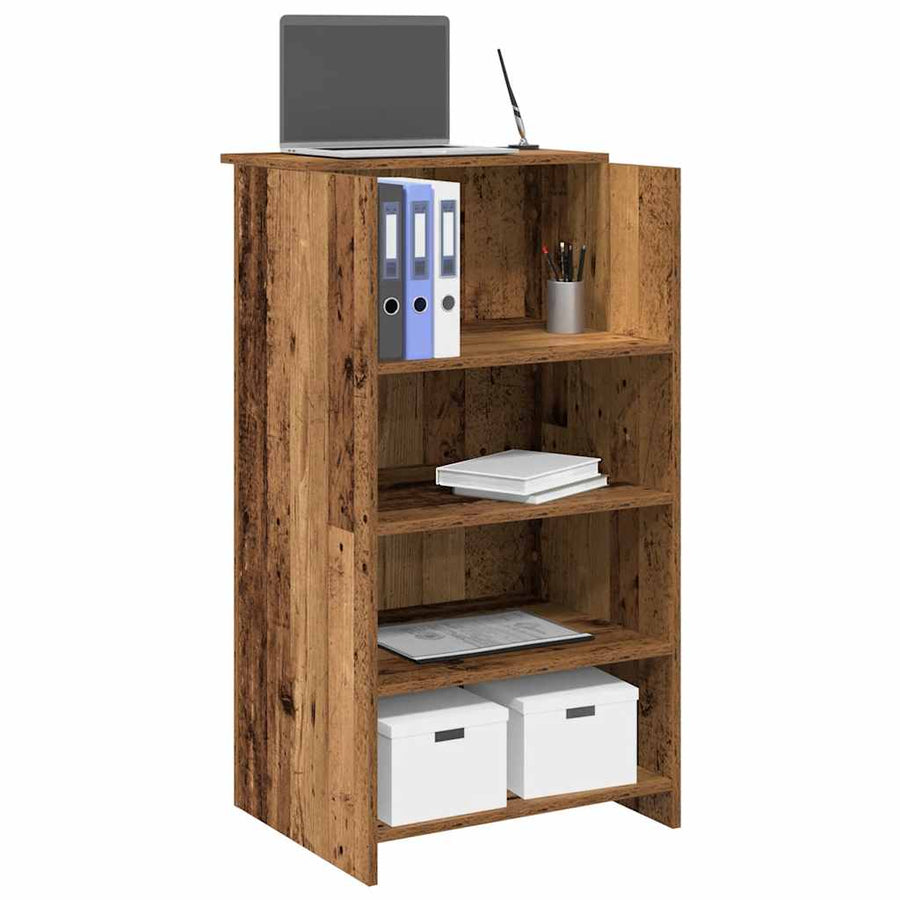 Receptiebalie 55X50X103,5 Cm Bewerkt Hout Kleurig 55 x 50 x 103.5 cm Oud hout