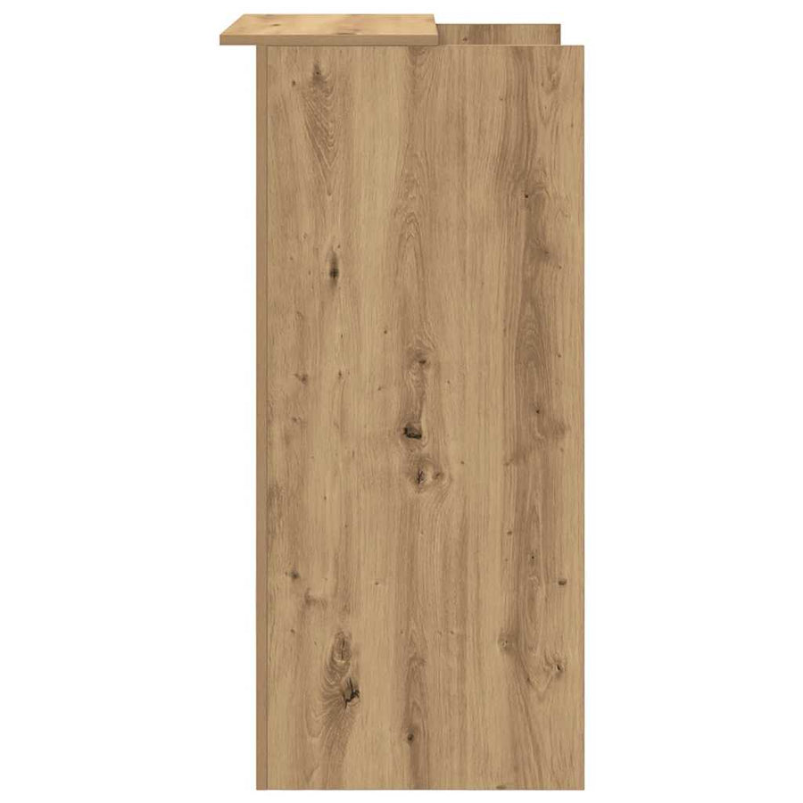 Receptiebalie 55X50X103,5 Cm Bewerkt Hout Artisanaal Eikenkleur 55 x 50 x 103.5 cm artisanaal eikenkleurig
