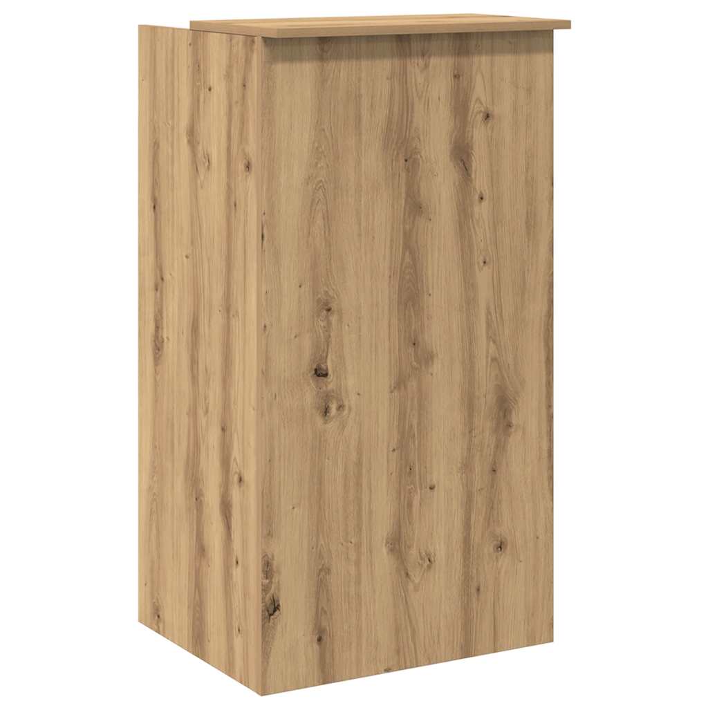 Receptiebalie 55X50X103,5 Cm Bewerkt Hout Artisanaal Eikenkleur 55 x 50 x 103.5 cm artisanaal eikenkleurig