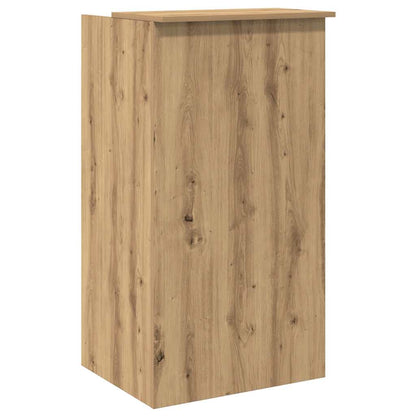 Receptiebalie 55X50X103,5 Cm Bewerkt Hout Artisanaal Eikenkleur 55 x 50 x 103.5 cm artisanaal eikenkleurig