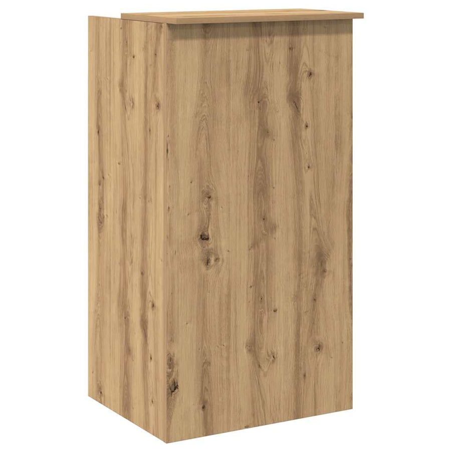 Receptiebalie 55X50X103,5 Cm Bewerkt Hout Artisanaal Eikenkleur 55 x 50 x 103.5 cm artisanaal eikenkleurig
