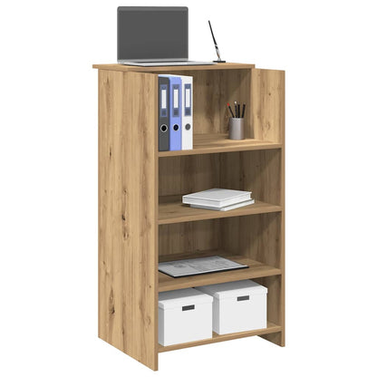 Receptiebalie 55X50X103,5 Cm Bewerkt Hout Artisanaal Eikenkleur 55 x 50 x 103.5 cm artisanaal eikenkleurig