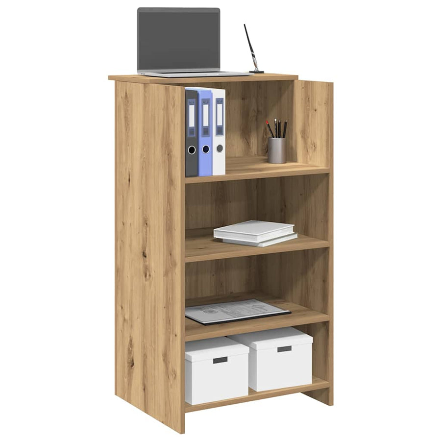 Receptiebalie 55X50X103,5 Cm Bewerkt Hout Artisanaal Eikenkleur 55 x 50 x 103.5 cm artisanaal eikenkleurig