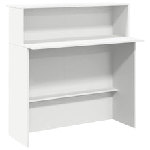 Receptiebalie 100x50x103,5 cm bewerkt hout wit