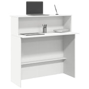 Receptiebalie 100x50x103,5 cm wit bewerkt hout