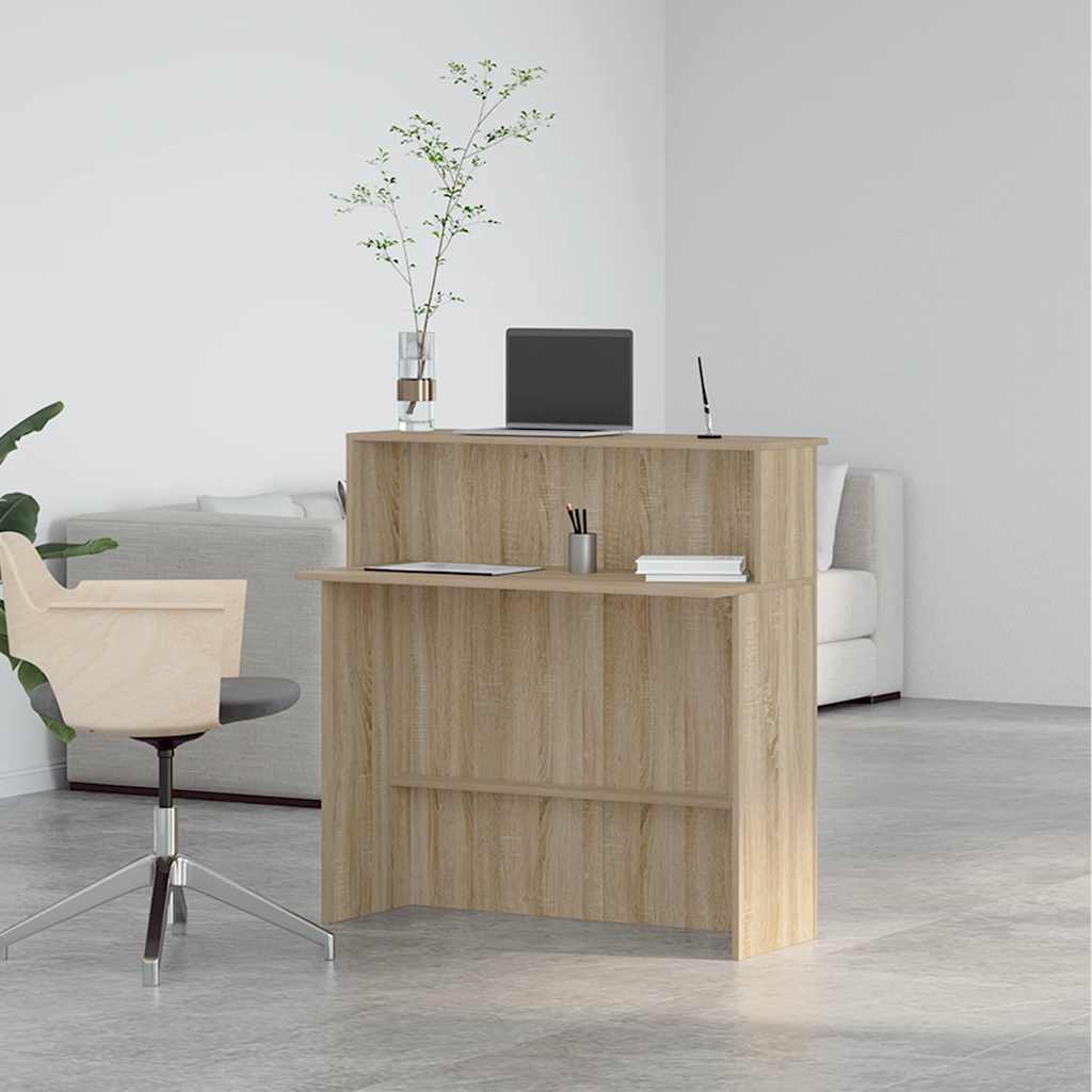 Receptiebalie 100x50x103,5 cm bewerkt hout sonoma eikenkleurig