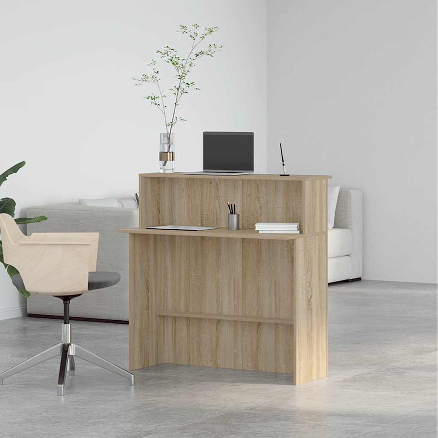 Receptiebalie 100x50x103,5 cm bewerkt hout sonoma eikenkleurig
