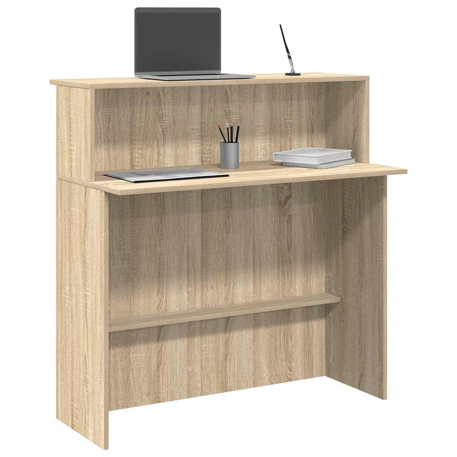 Receptiebalie 100x50x103,5 cm bewerkt hout sonoma eikenkleurig