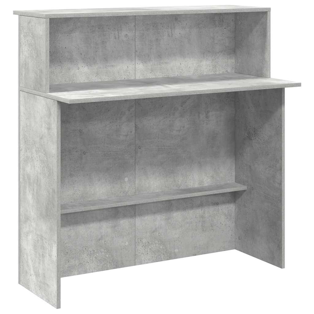 Receptiebalie 100x50x103,5 cm bewerkt hout betongrijs