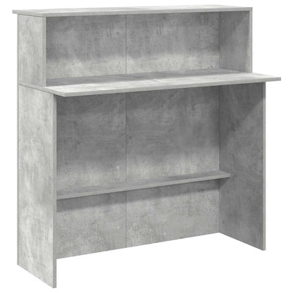 Receptiebalie 100x50x103,5 cm bewerkt hout betongrijs