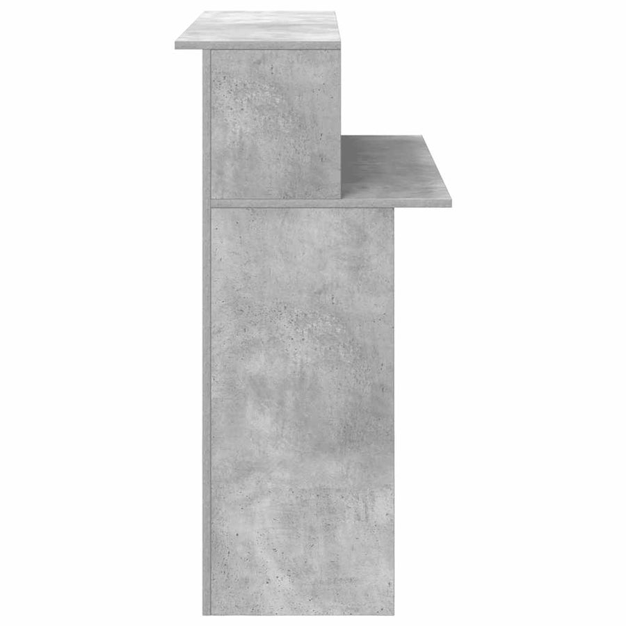 Receptiebalie 100x50x103,5 cm bewerkt hout betongrijs