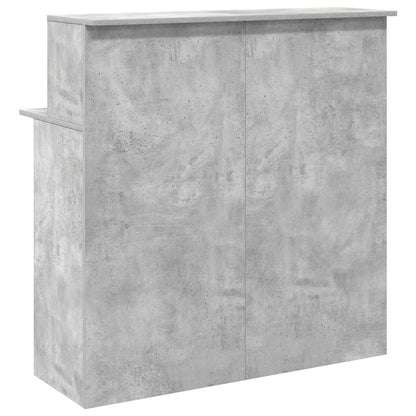 Receptiebalie 100x50x103,5 cm bewerkt hout betongrijs