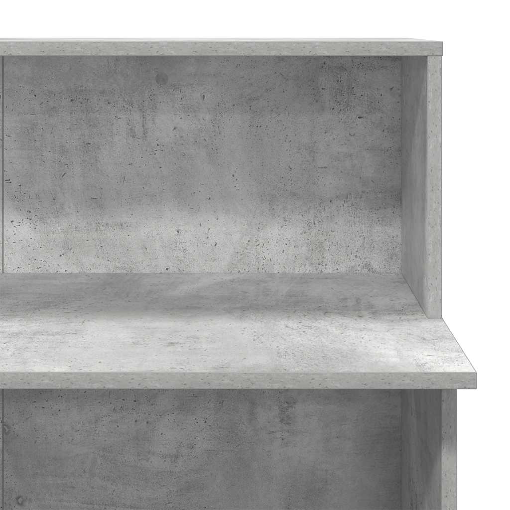 Receptiebalie 100x50x103,5 cm bewerkt hout betongrijs
