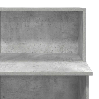 Receptiebalie 100x50x103,5 cm bewerkt hout betongrijs