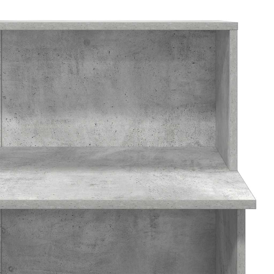 Receptiebalie 100x50x103,5 cm bewerkt hout betongrijs