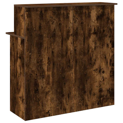 Receptiebalie 100x50x103,5 cm bewerkt hout gerookt eikenkleurig
