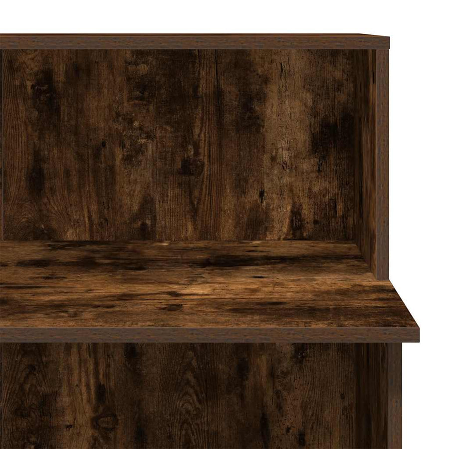 Receptiebalie 100x50x103,5 cm bewerkt hout gerookt eikenkleurig