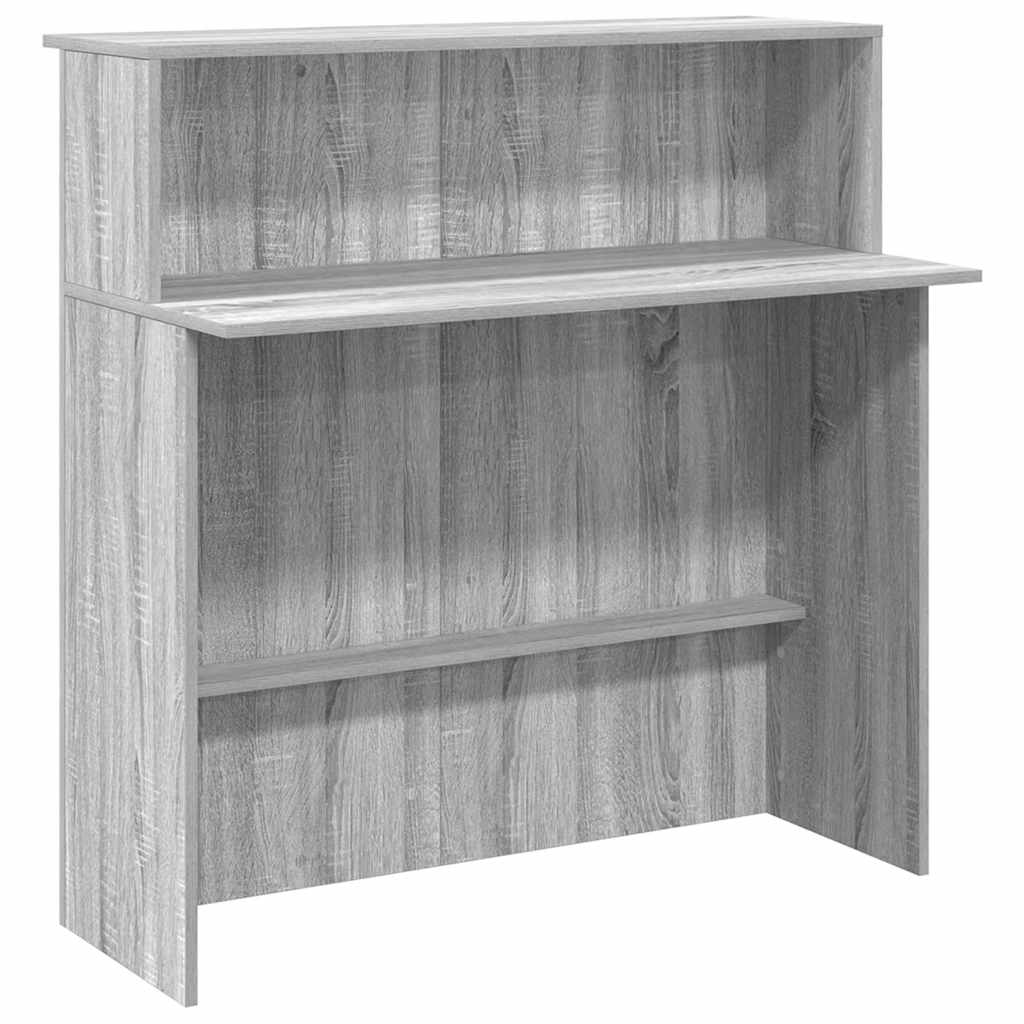 Receptiebalie 100x50x103,5 cm bewerkt hout grijs sonoma eiken