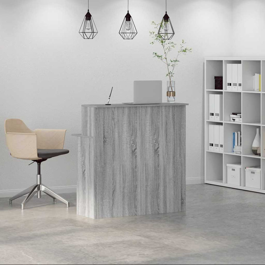 Receptiebalie 100x50x103,5 cm bewerkt hout grijs sonoma eiken