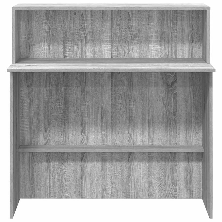 Receptiebalie 100x50x103,5 cm bewerkt hout grijs sonoma eiken