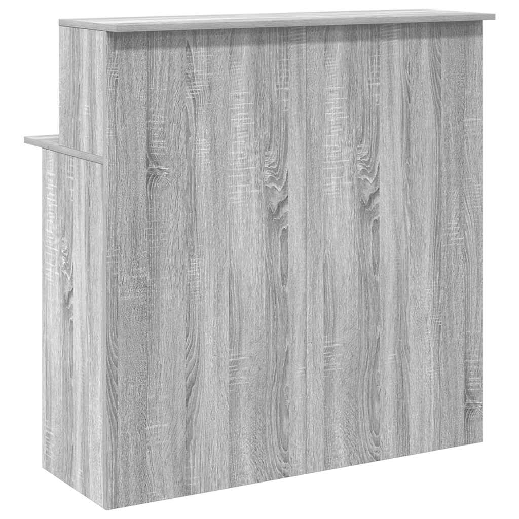 Receptiebalie 100x50x103,5 cm bewerkt hout grijs sonoma eiken