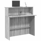 Receptiebalie 100x50x103,5 cm bewerkt hout grijs