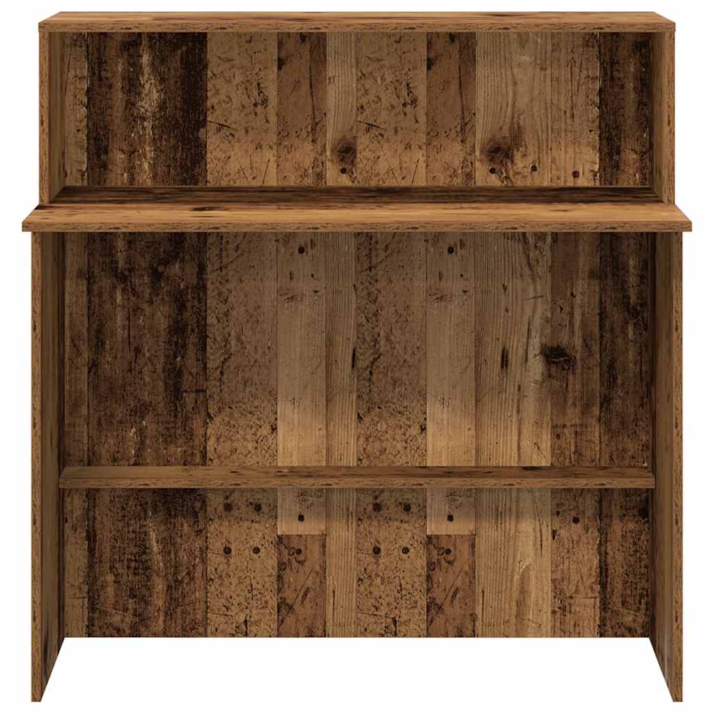 Receptiebalie 100x50x103,5 cm bewerkt hout oud houtkleurig