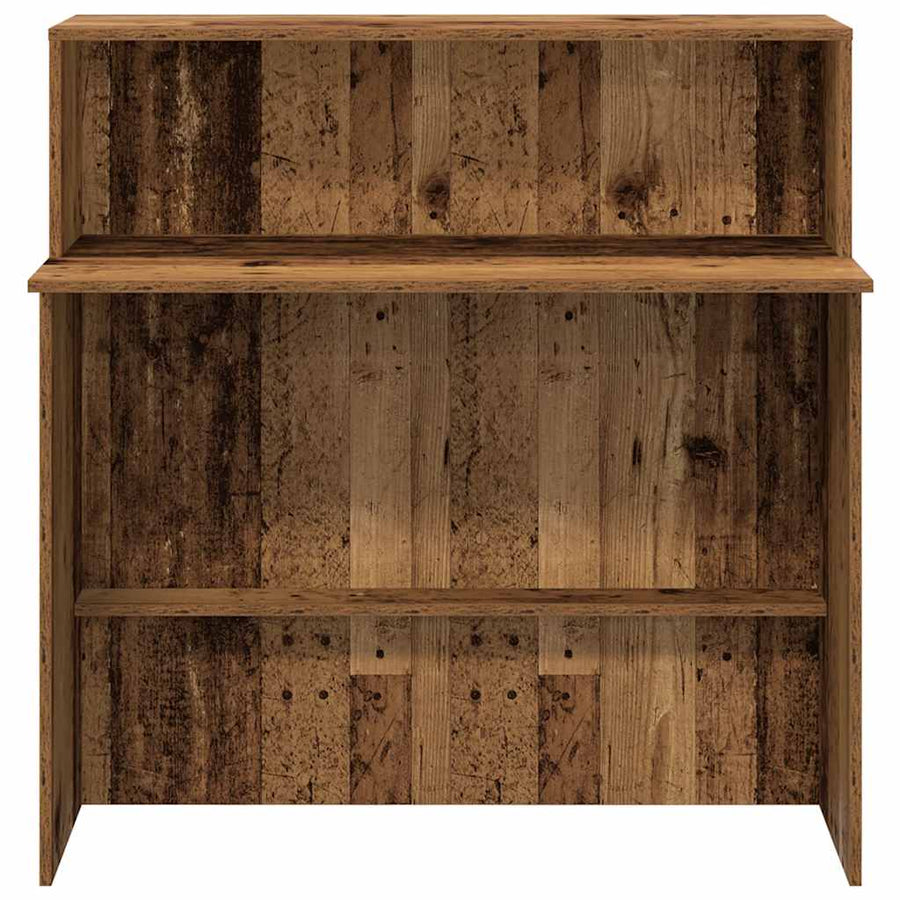 Receptiebalie 100x50x103,5 cm bewerkt hout oud houtkleurig