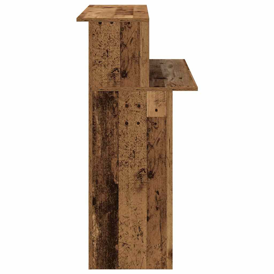 Receptiebalie 100x50x103,5 cm bewerkt hout oud houtkleurig
