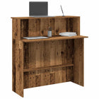 Receptiebalie 100x50x103,5 cm bewerkt hout oud houtkleurig