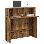Receptiebalie 100x50x103,5 cm bewerkt hout oud houtkleurig