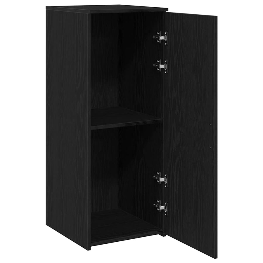 Opbergkast zwart 40x45x103,5 cm bewerkt hout
