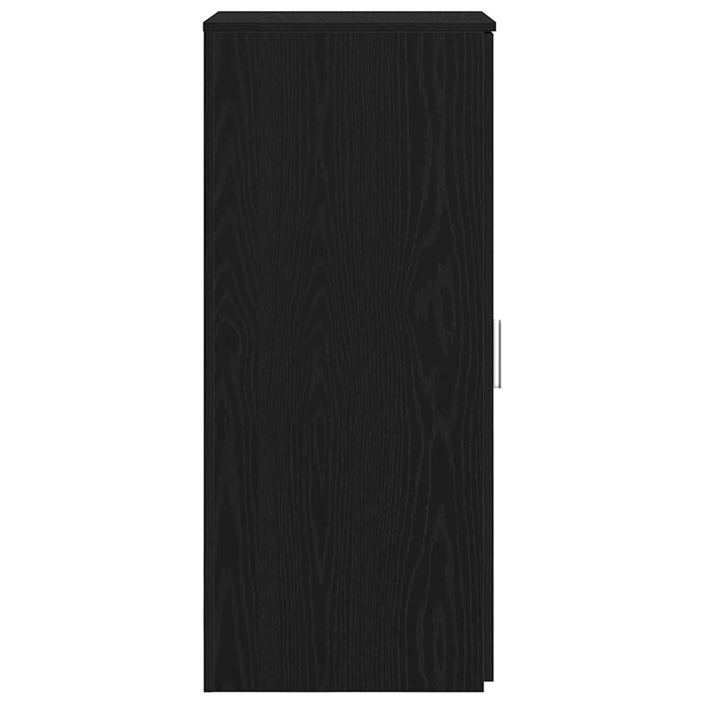 Opbergkast zwart 40x45x103,5 cm bewerkt hout