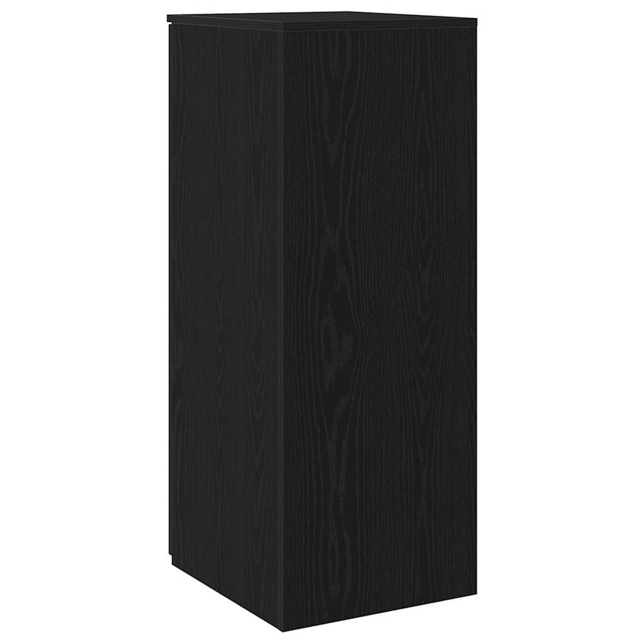 Opbergkast zwart 40x45x103,5 cm bewerkt hout