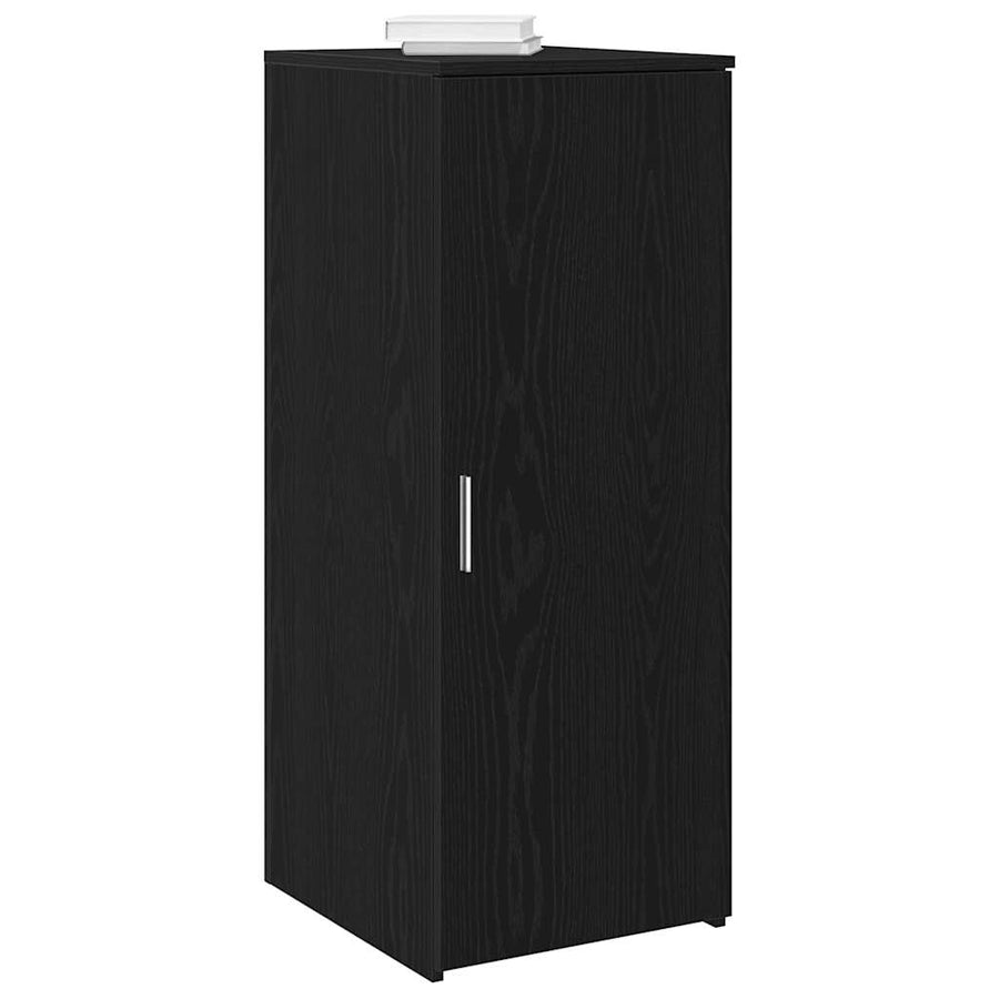 Opbergkast zwart 40x45x103,5 cm bewerkt hout
