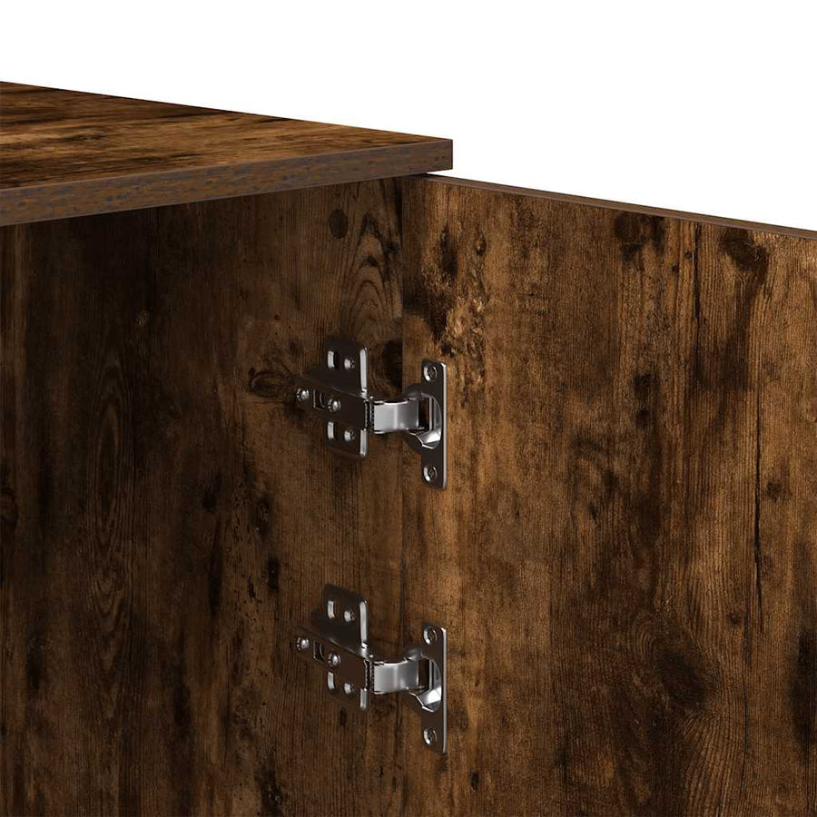 Opbergkast 50x45x103,5 cm bewerkt hout gerookt eikenkleur
