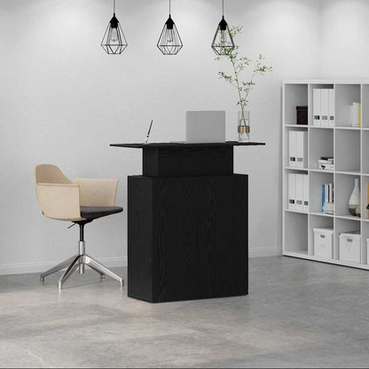 Receptiebalie 100X40X104 Cm Bewerkt Hout Zwart