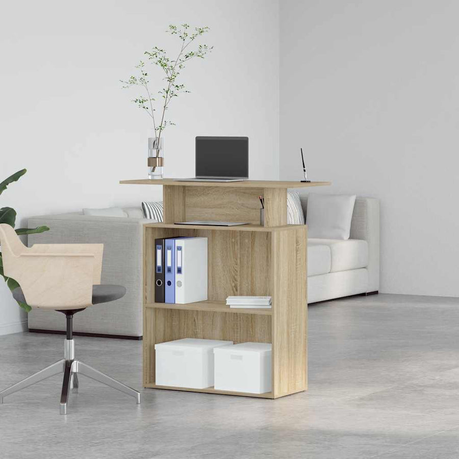 Receptiebalie 100X40X104 Cm Bewerkt Hout Kleurig Sonoma eiken