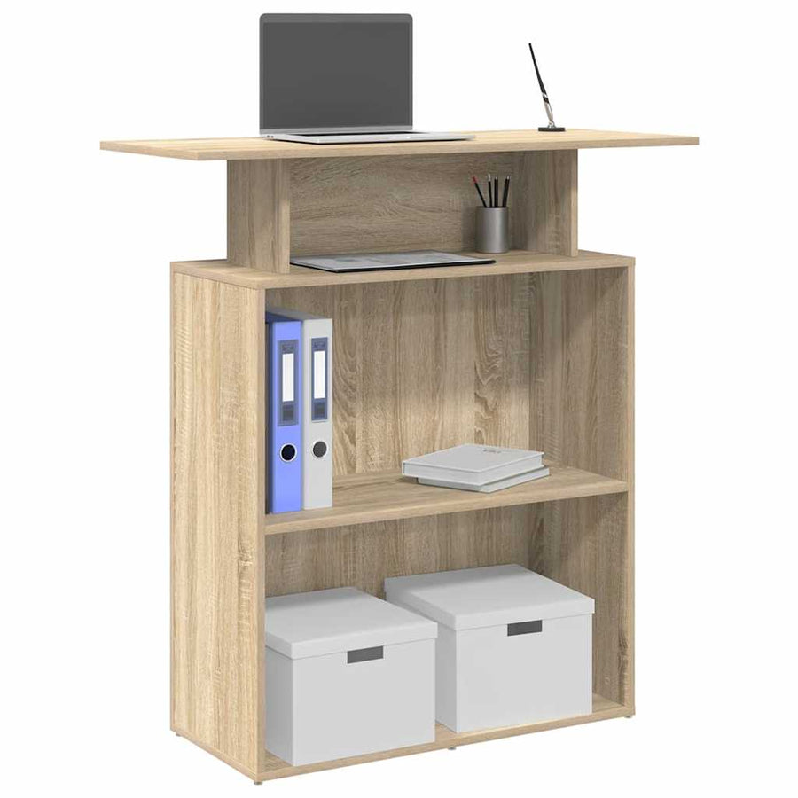 Receptiebalie 100X40X104 Cm Bewerkt Hout Kleurig Sonoma eiken