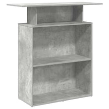 Receptiebalie 100X40X104 Cm Bewerkt Hout Betongrijs