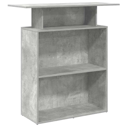Receptiebalie 100X40X104 Cm Bewerkt Hout Betongrijs