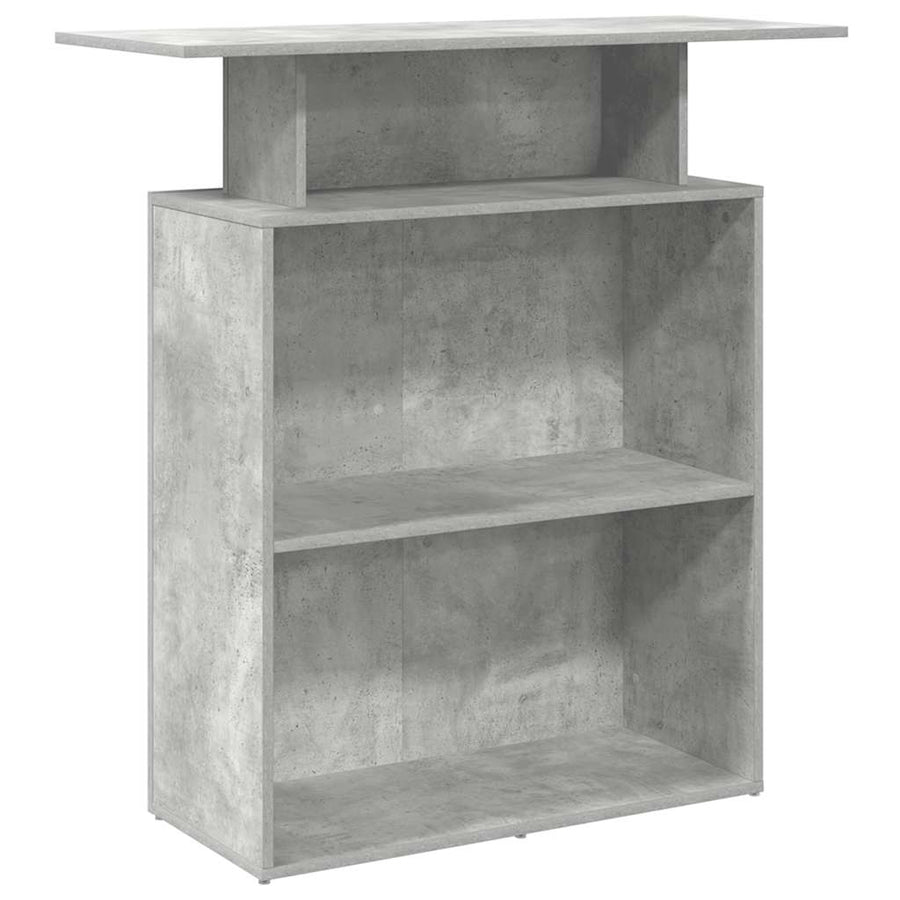 Receptiebalie 100X40X104 Cm Bewerkt Hout Betongrijs