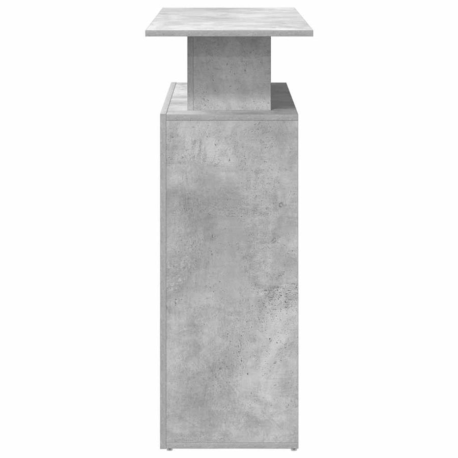 Receptiebalie 100X40X104 Cm Bewerkt Hout Betongrijs