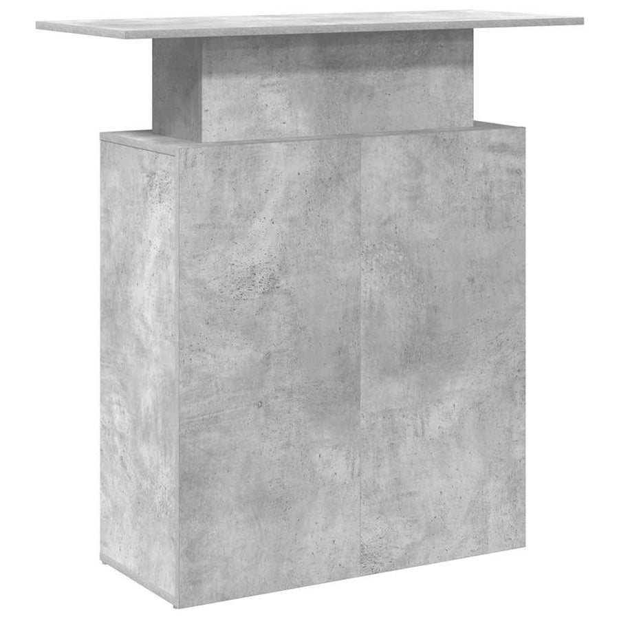 Receptiebalie 100X40X104 Cm Bewerkt Hout Betongrijs