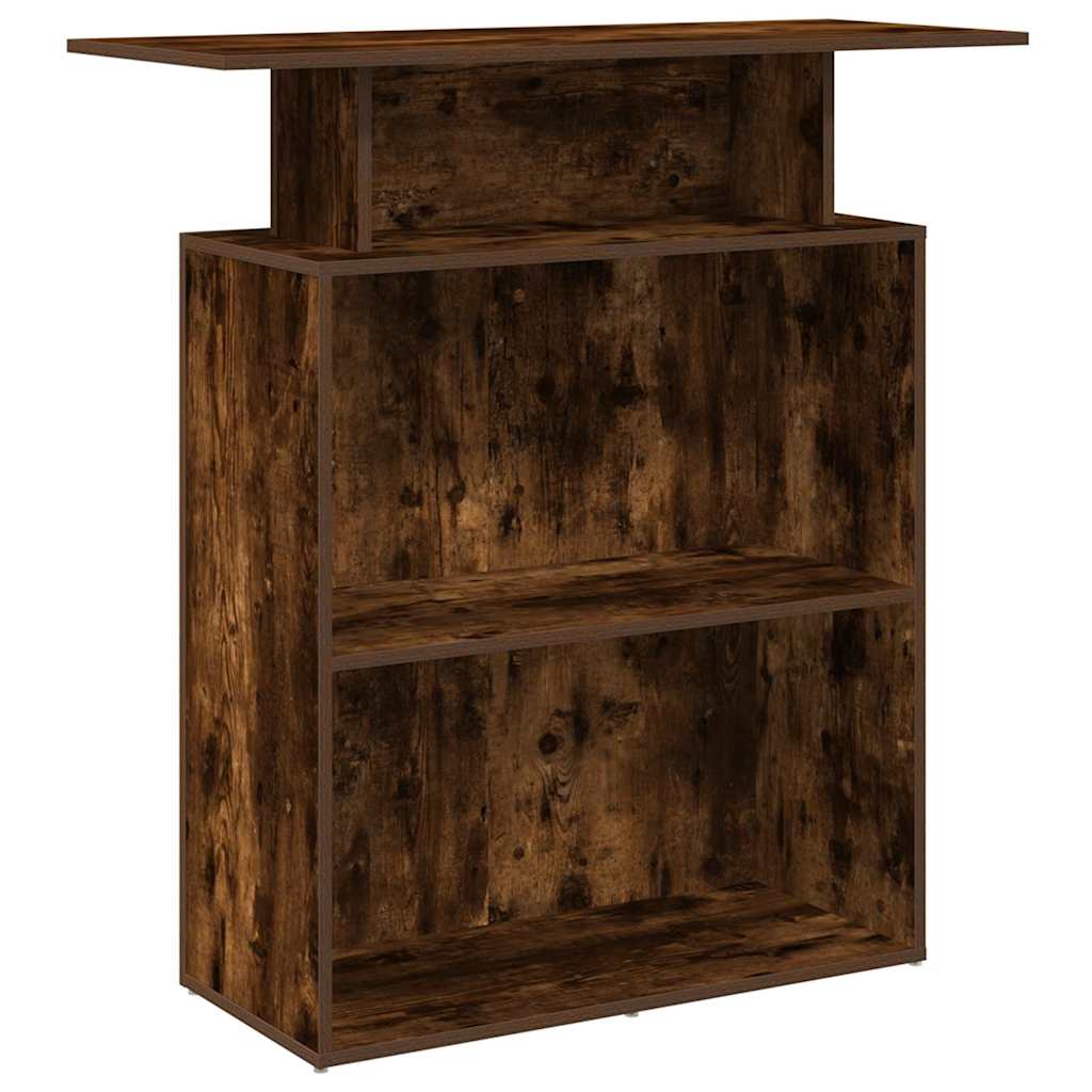 Receptiebalie 100X40X104 Cm Bewerkt Hout Kleurig Gerookt eiken