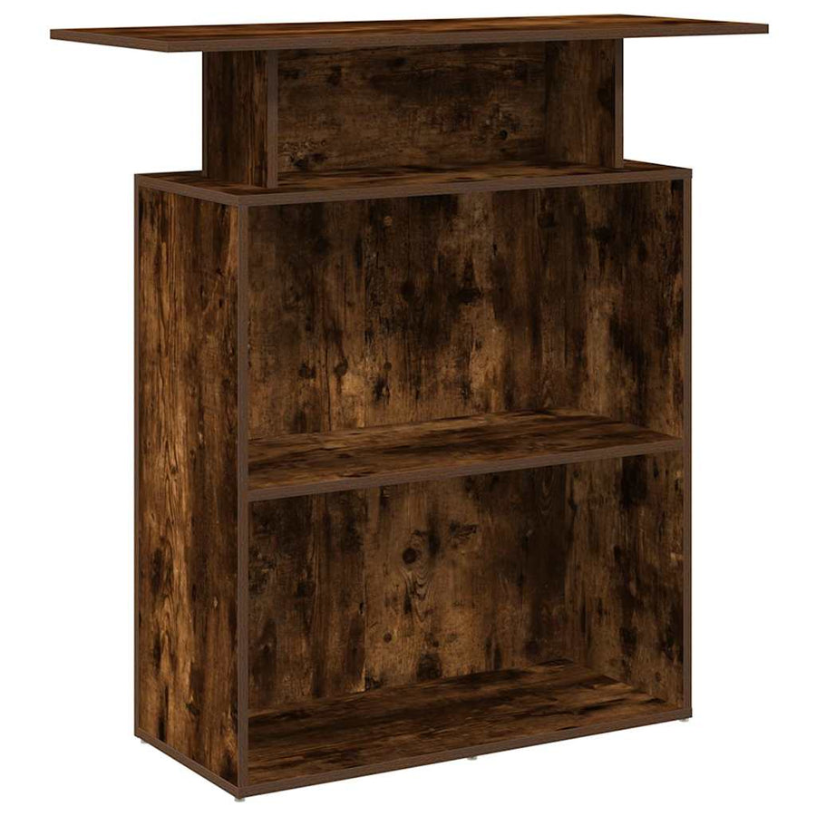 Receptiebalie 100X40X104 Cm Bewerkt Hout Kleurig Gerookt eiken