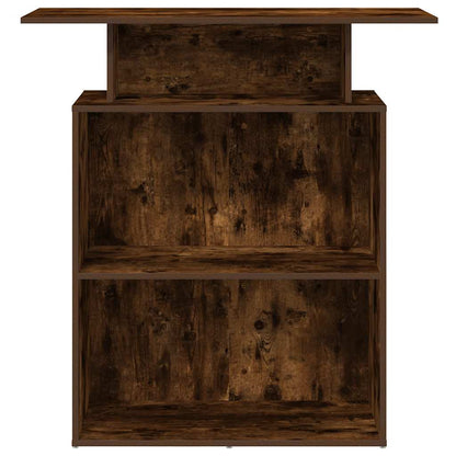 Receptiebalie 100X40X104 Cm Bewerkt Hout Kleurig Gerookt eiken
