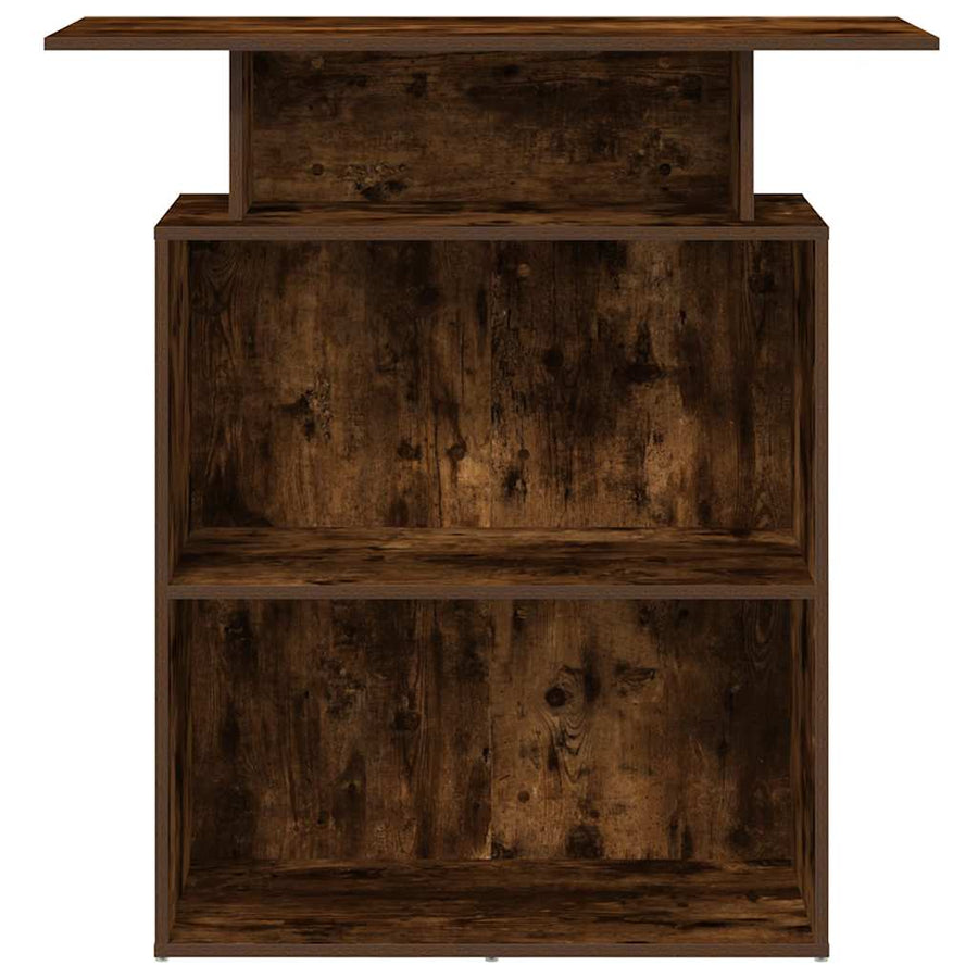 Receptiebalie 100X40X104 Cm Bewerkt Hout Kleurig Gerookt eiken