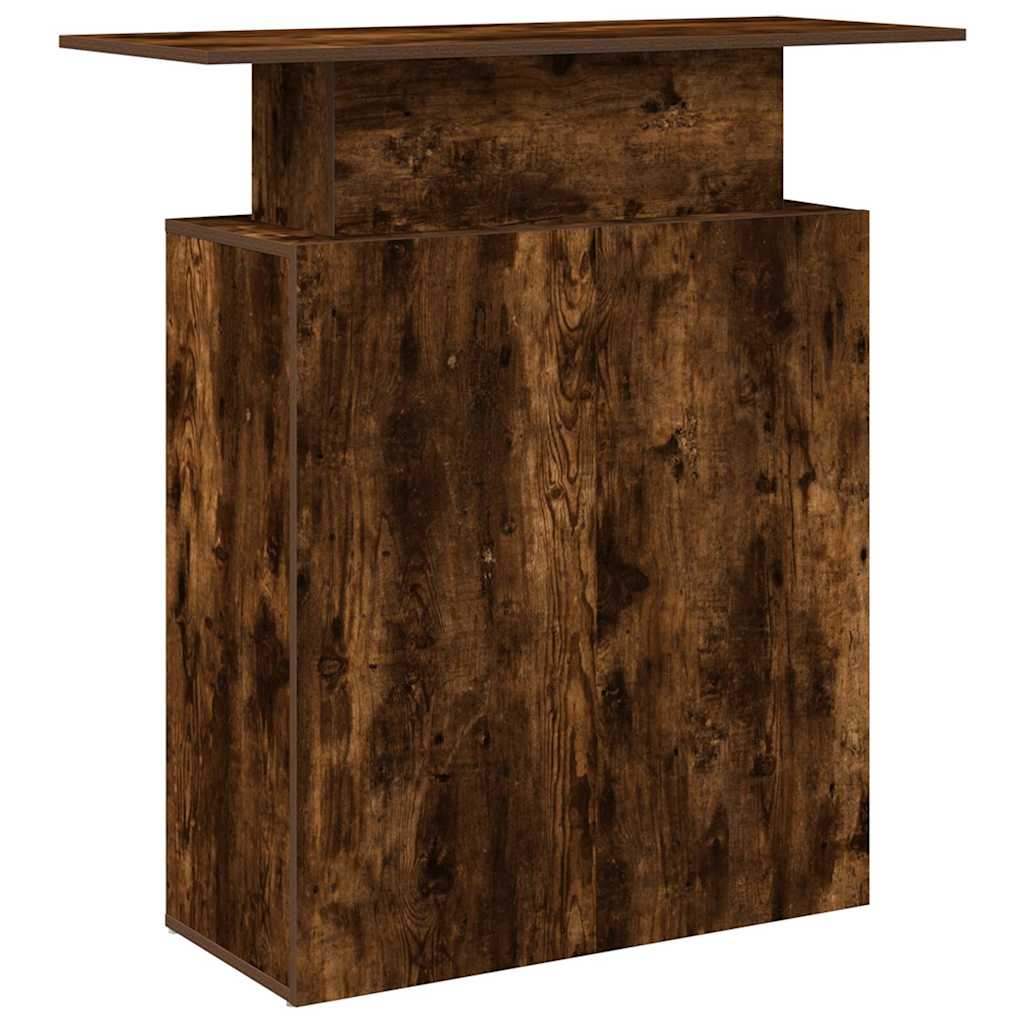 Receptiebalie 100X40X104 Cm Bewerkt Hout Kleurig Gerookt eiken