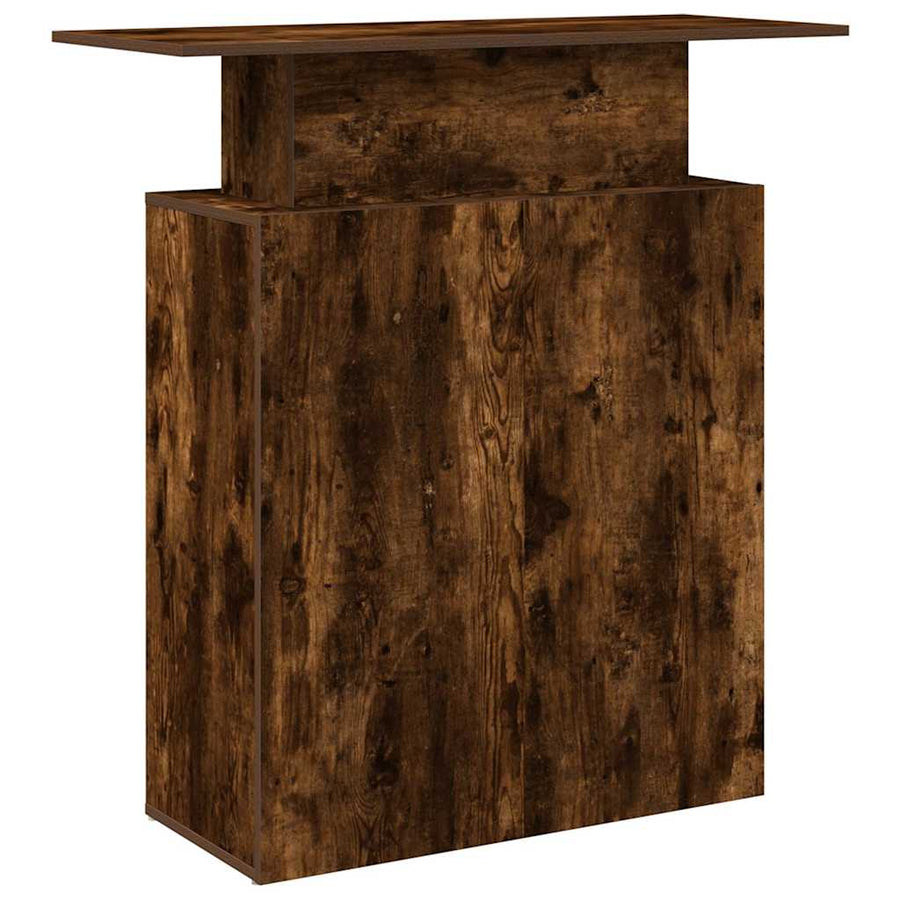 Receptiebalie 100X40X104 Cm Bewerkt Hout Kleurig Gerookt eiken